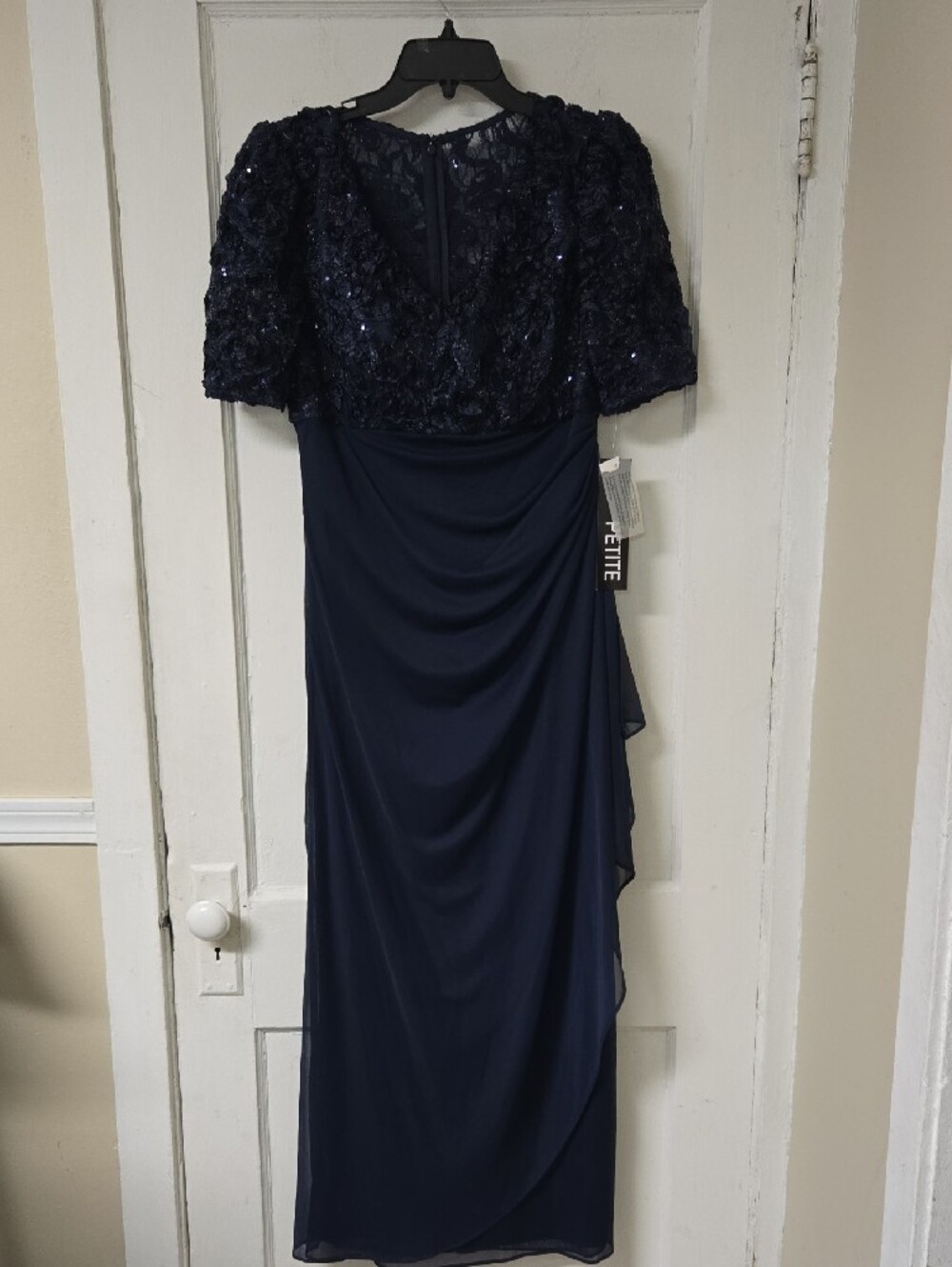 Nwt Alex Evenings Petite Empire Waist Evening Dress 8P - Picture 3 of 9